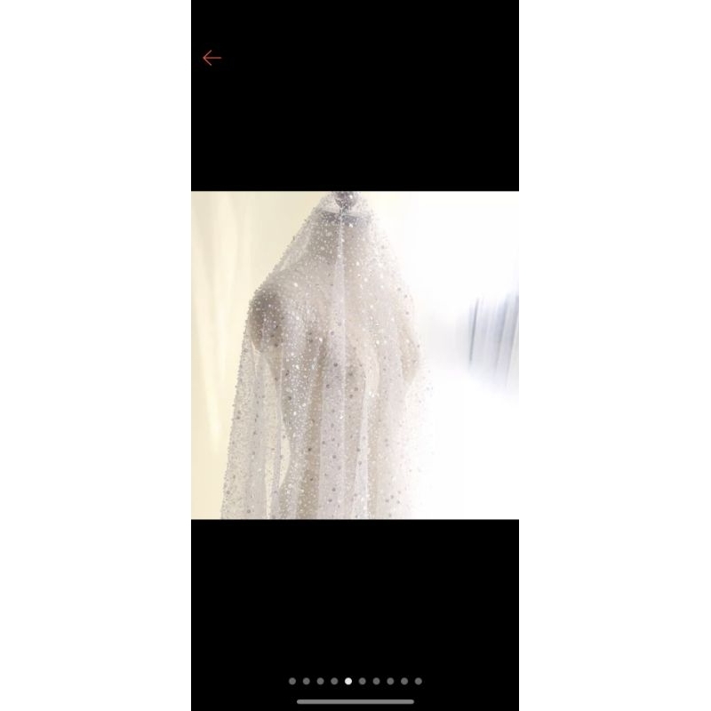 Voan lúp cô dâu kim sa lấp lánh