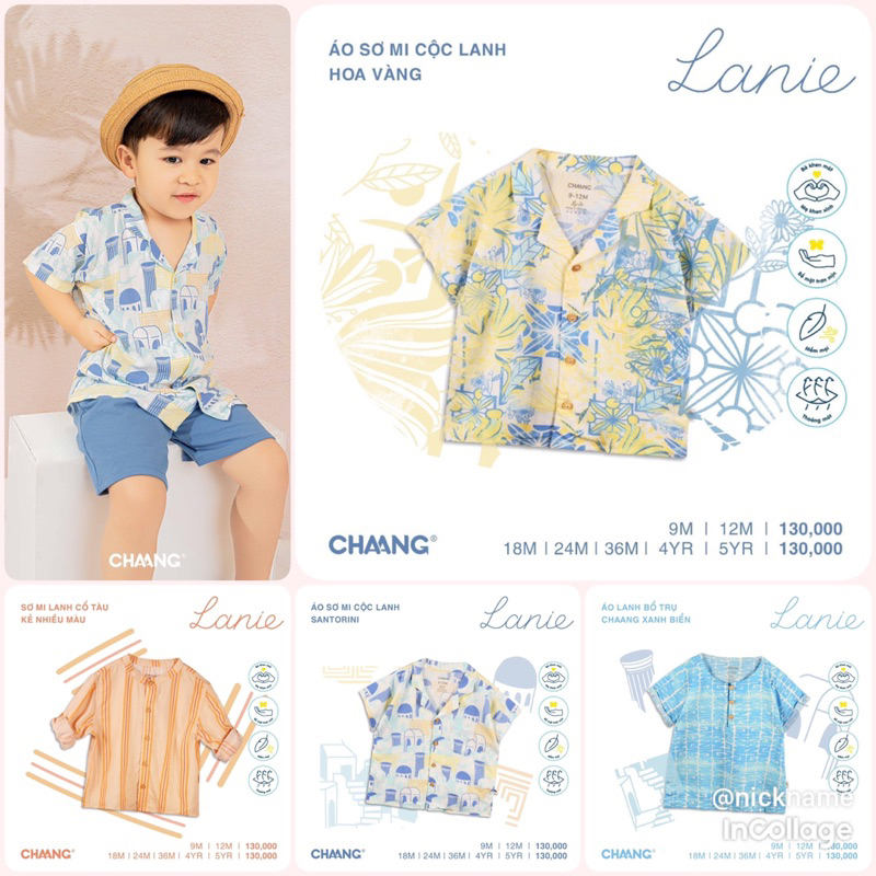 Chaang Áo cộc tay lanh nhiều màu SS2023D04