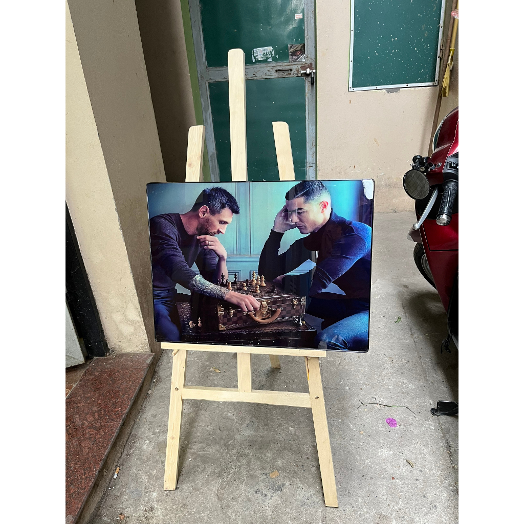 Tranh Cầu Thủ Siêu Sao Bóng Đá Tráng Gương Treo Tường Neymar và Mbappe Halan Treo Tường Decor Phòng Khách