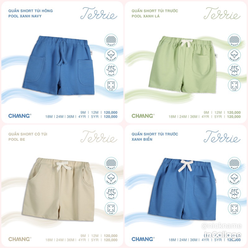 Chaang Quần short có túi SS2023D04