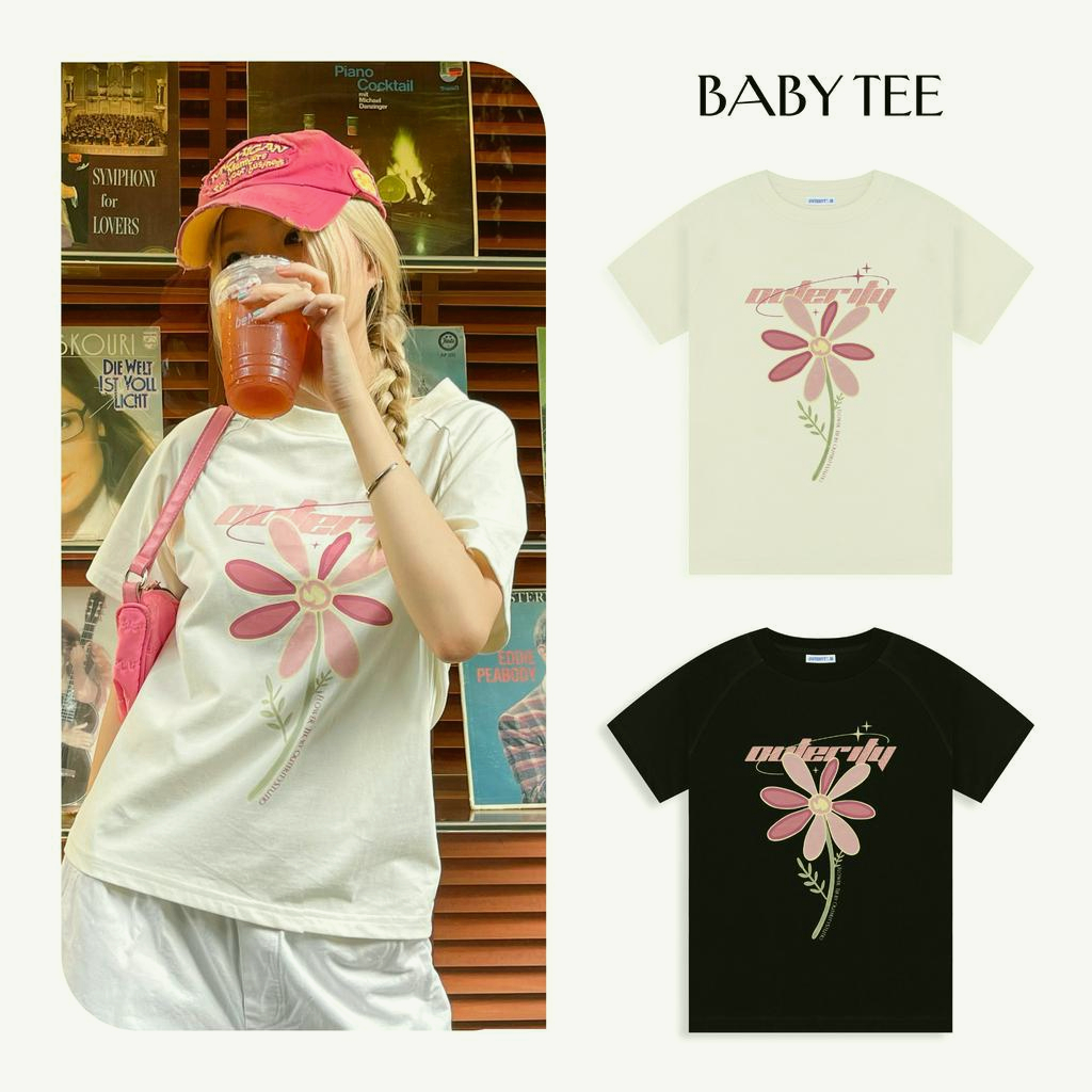 Áo Thun Baby Tee Outerity - Heart Satellite Tee Unisex Nam Nữ Localbrand Sgenz.studio