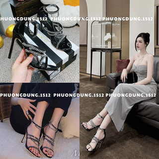 Sandal cao gót quai xích qccc fullbox
