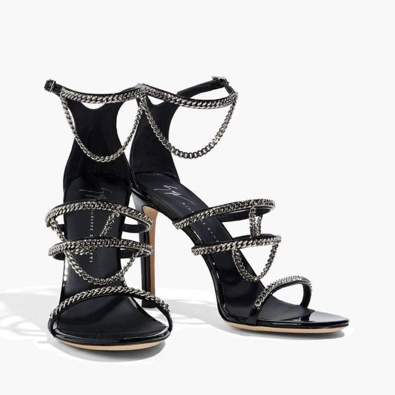 Sandal cao gót quai xích qccc fullbox