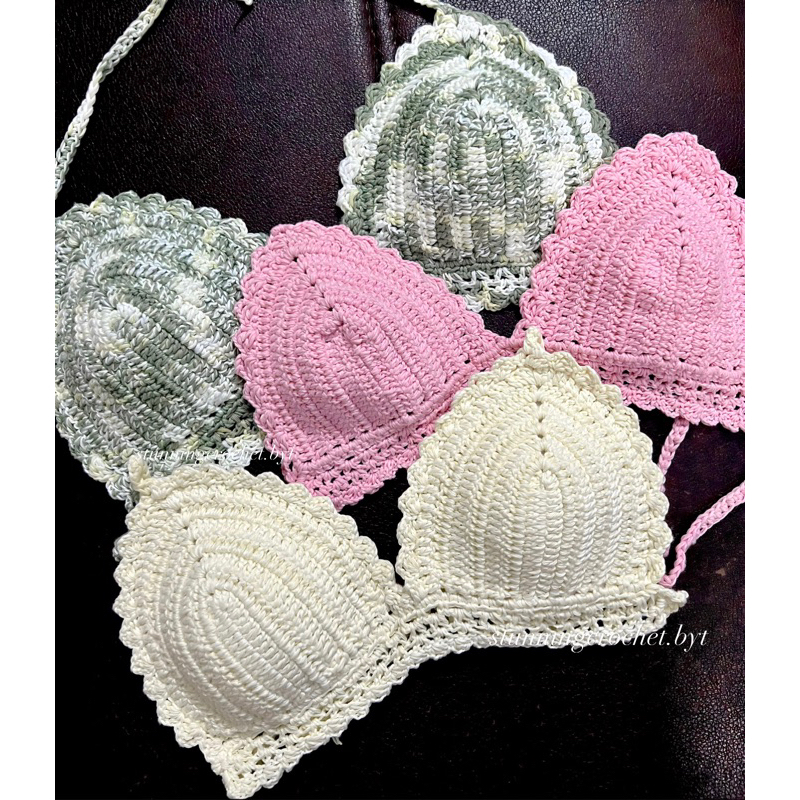 ￼Bikini móc len may kèm mút ngực nhiều màu siêu dưỡng thê 💓 - made by Stunningcrochet.byt
