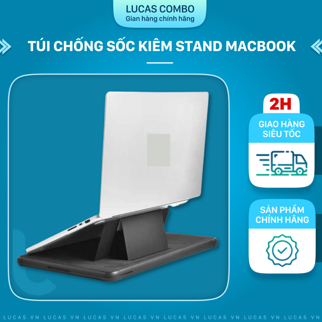 Túi Chống Sốc Kiêm Stand Macbook WIWU Defender Stand Case