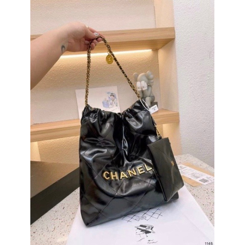 Túi Xách Chờ Neo Size 30x36cm tặng kèm ví nhỏ Màu Đen