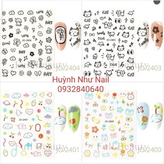 Sticker dán móng hoạt hình mẫu mới