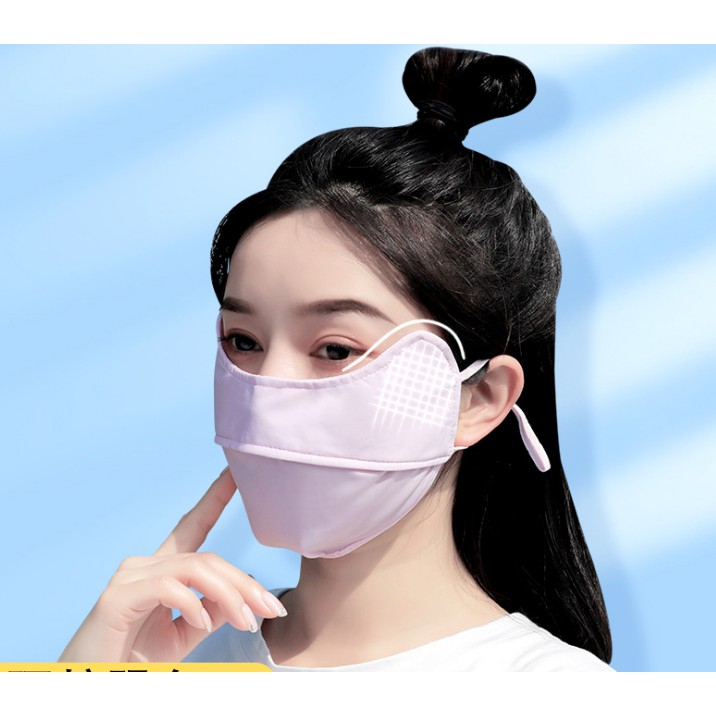 Khẩu trang Ninja 2 lớp che trán UPF50+unisex, Khẩu trang nam nữ chống nắng 99% tia UV và lớp lót thông hơi thoáng khí