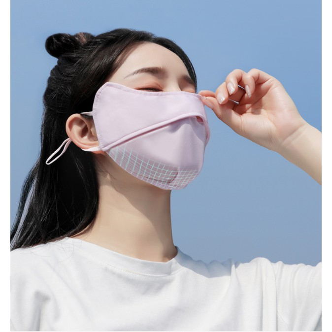 Khẩu trang Ninja 2 lớp che trán UPF50+unisex, Khẩu trang nam nữ chống nắng 99% tia UV và lớp lót thông hơi thoáng khí