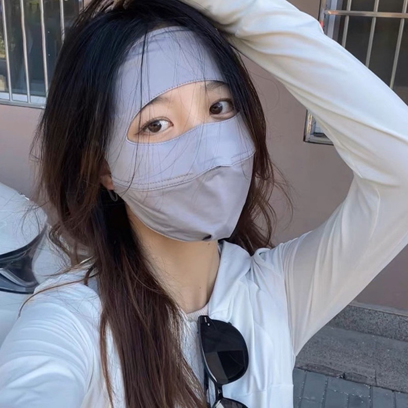 Khẩu trang Ninja 2 lớp che trán UPF50+unisex, Khẩu trang nam nữ chống nắng 99% tia UV và lớp lót thông hơi thoáng khí