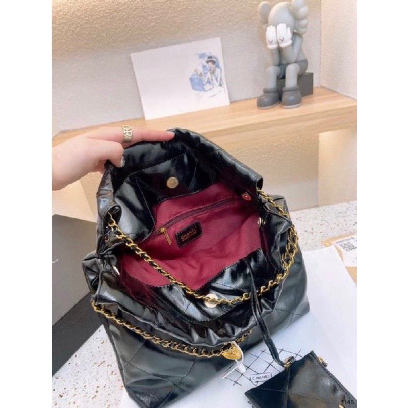 Túi Xách Chờ Neo Size 30x36cm tặng kèm ví nhỏ Màu Đen