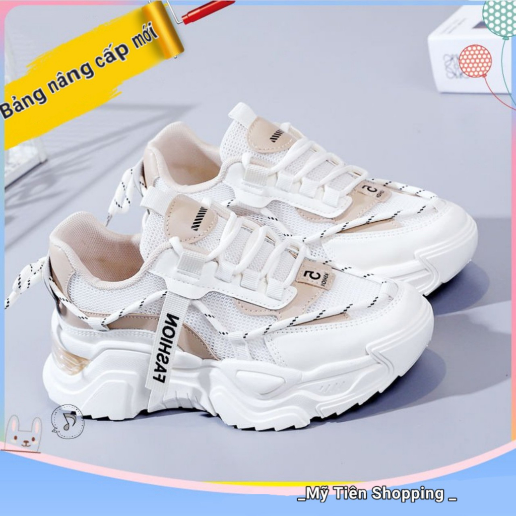 Giày sneaker nữ đế cao 5cm đẹp mẫu hot 2023 đi chơi, đi học, đi làm, phong cách Hàn Quốc xiteen