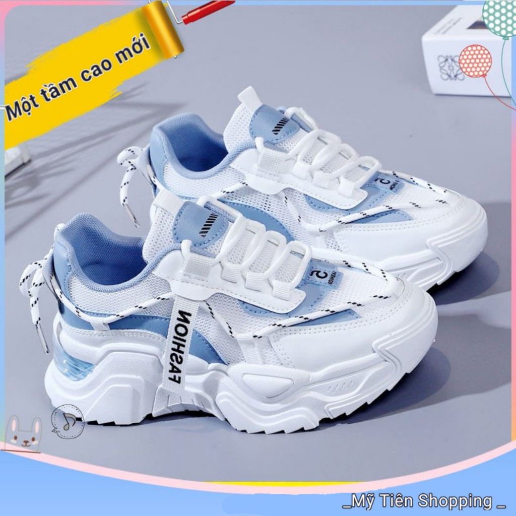 Giày sneaker nữ đế cao 5cm đẹp mẫu hot 2023 đi chơi, đi học, đi làm, phong cách Hàn Quốc xiteen
