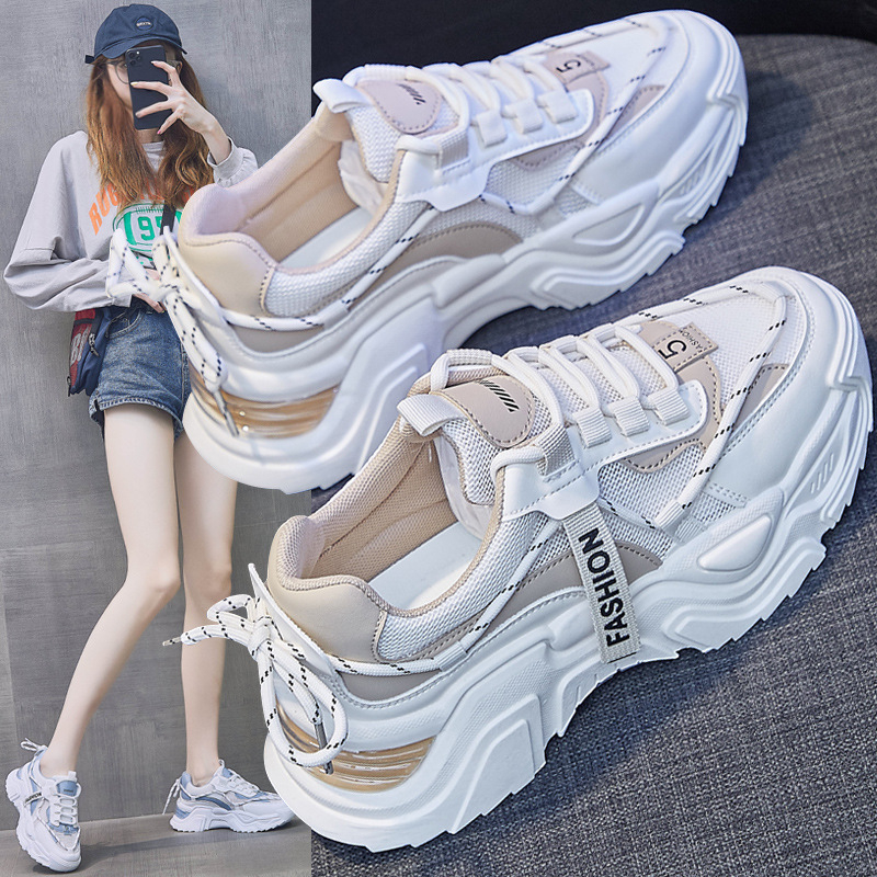 Giày sneaker nữ đế cao 5cm đẹp mẫu hot 2023 đi chơi, đi học, đi làm, phong cách Hàn Quốc xiteen
