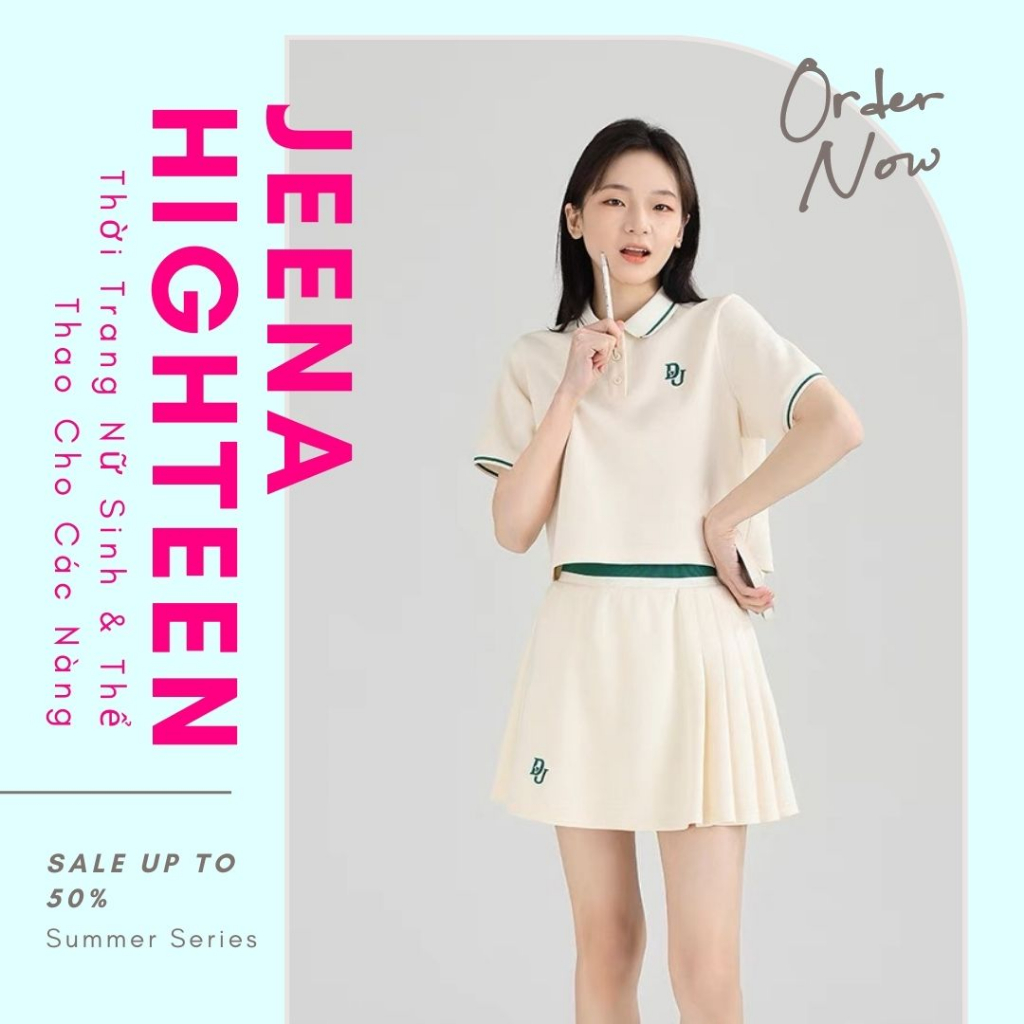 Bộ váy áo tennis DESSUU (ảnh thật), váy thể thao nữ sinh phong cách Hàn Quốc năng động - Jeena