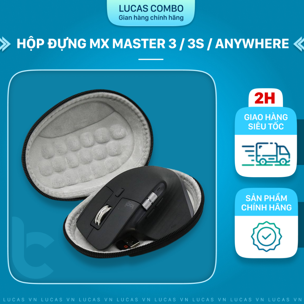 Hộp Đựng Bảo Vệ Chuột Logitech MX Master 2S/ 3 Lucas Vòm