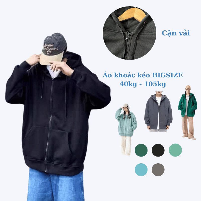 40-100kg áo Khoác nam nữ unisex ULZZANG nỉ thu đông bigsize