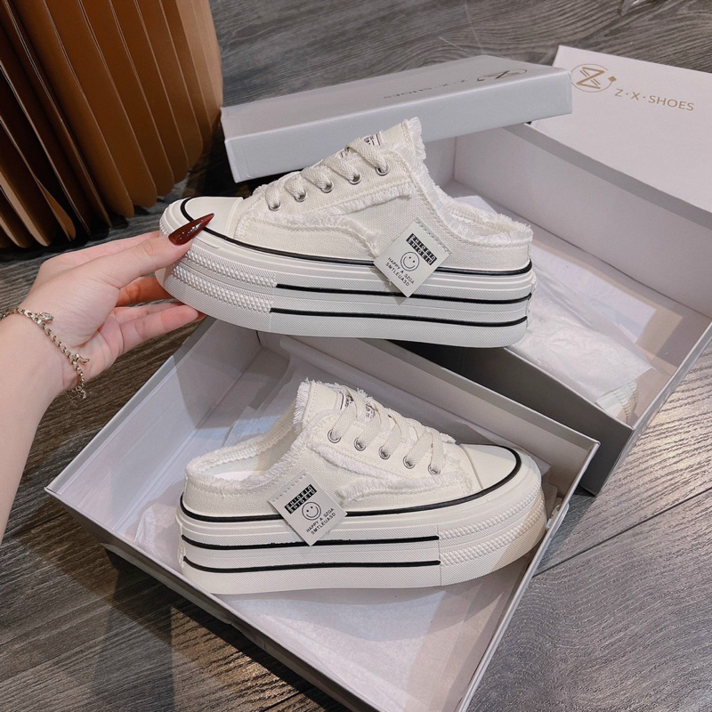 Giày bata nữ sục vải đế độn 5 phân hàng Quảng Châu