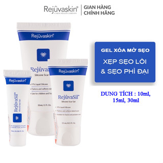 Gel ngăn ngừa sẹo và làm xẹp sẹo lồi / phì đại / sẹo phẫu thuật Rejuvasil 10ml, 15ml, 30ml của Rejuvaskin Mỹ