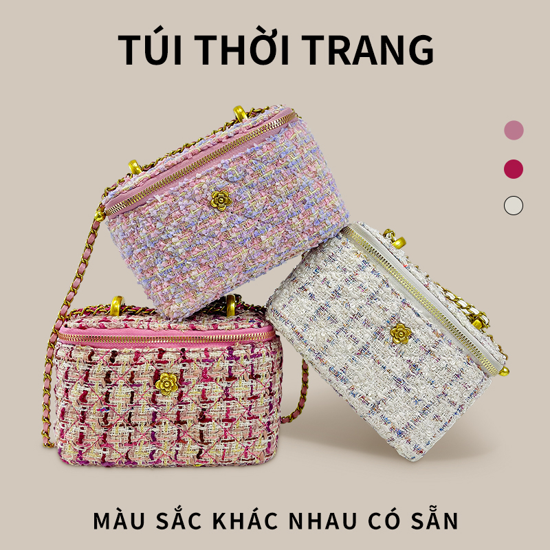 Túi hộp đeo chéo sang trọng túi cốp mini đẹp Thời Trang Dây Xích Mới dáng Túi xách nữ 2 size dáng đẹp túi đựng mỹ phẩm