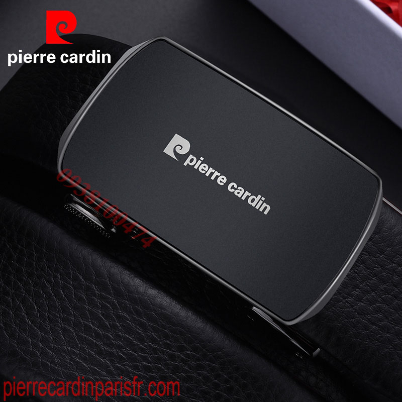 Thắt lưng Pierre Cardin chính hãng dây da bò thật khóa chốt tự động PCJ1049