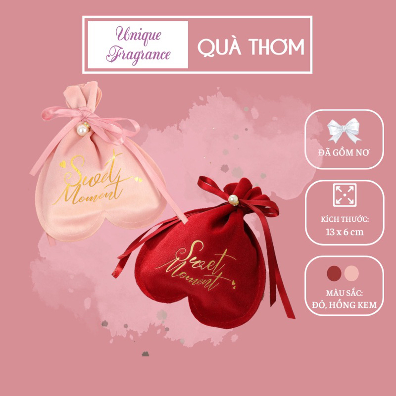 Túi nhung - combo 50 túi nhung đựng kẹo - quà tặng - UNIQUE FRAGRANCE