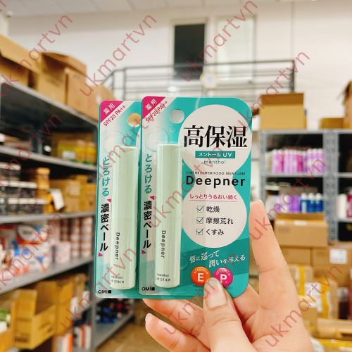 Son Dưỡng Môi Chống Nắng Omi Menturm Deepner Hương Bạc Hà/ Không Mùi/ Dành Cho Da Nhạy Cảm  SPF 20 PA++