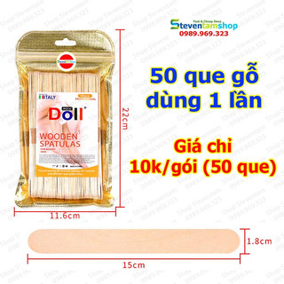 Combo 50 que gỗ dùng 1 lần