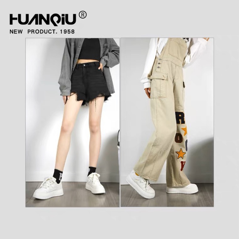 Giày thể thao, giày sneakers HUANQIU cao cấp chính hãng cổ thấp, nâng đế cao 4cm cho nữ