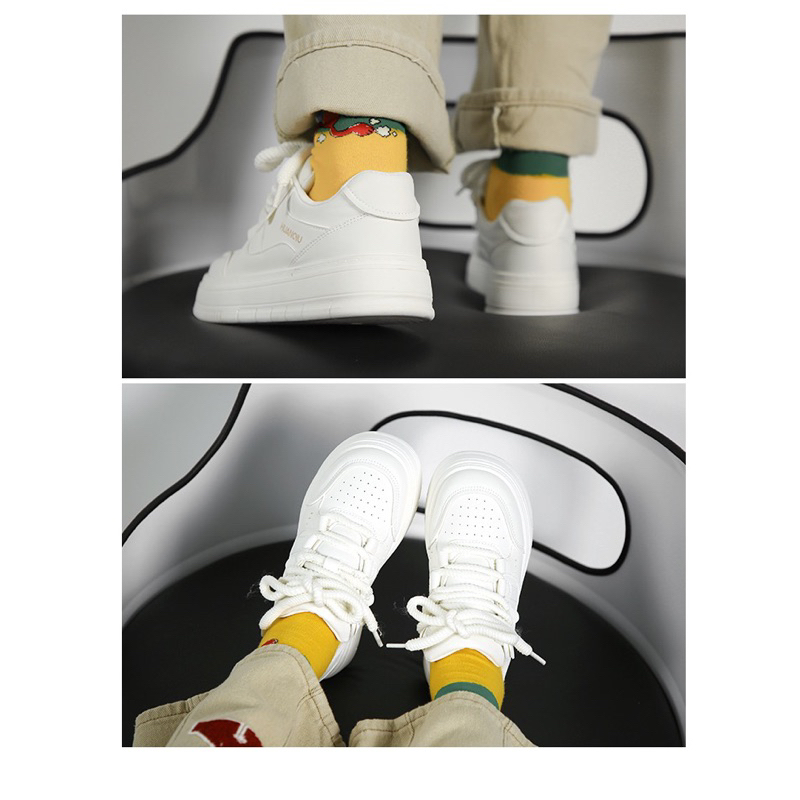 Giày thể thao, giày sneakers HUANQIU cao cấp chính hãng cổ thấp, nâng đế cao 4cm cho nữ