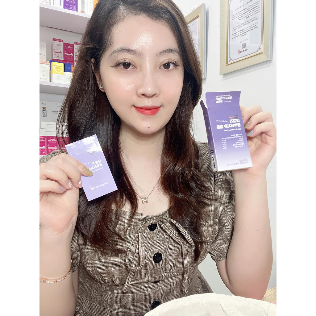 Film ngậm mờ thâm, trắng da Glutathione Film tím hộp 30 miếng Hàn Quốc