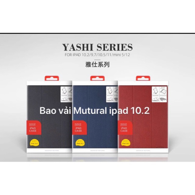 Bao da mutural GEN 10 2022 / mini 6 / iPad 11 inch 2021 / air 4 10.9 2020 / Pro 11 inch 2020 chính hãng