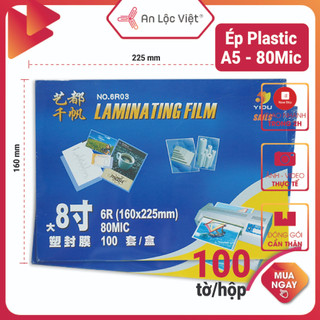 100 tờ ép plastic nhựa dẻo a5 dày 80mic yidu chính hãng, cam kết 100% yidu chính hãng