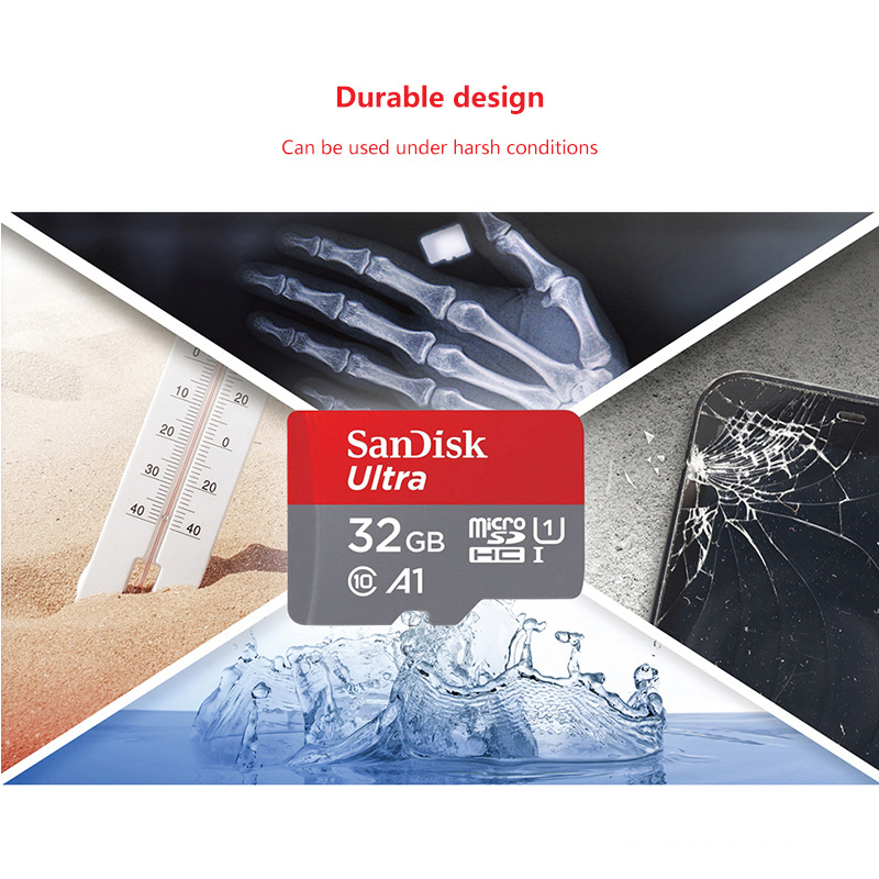 Thẻ nhớ SanDisk Micro 120MB/s 32GB/64GB/128GB Thẻ nhớ SD 256G cho điện thoại di động và máy tính