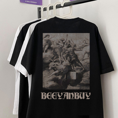 PEAR DODO peardodo Áo thun cổ tròn in họa tiết hip hop thời trang mùa hè