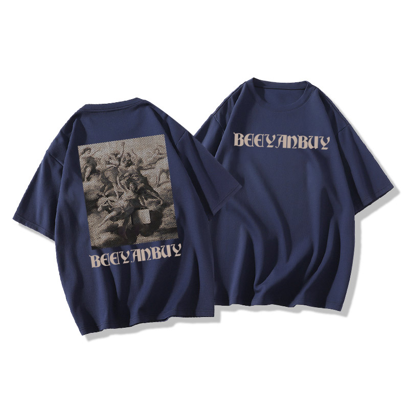 PEAR DODO peardodo Áo thun cổ tròn in họa tiết hip hop thời trang mùa hè