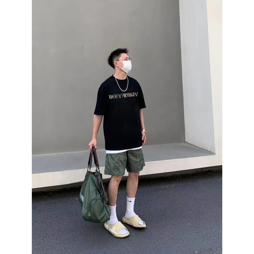 PEAR DODO peardodo Áo thun cổ tròn in họa tiết hip hop thời trang mùa hè