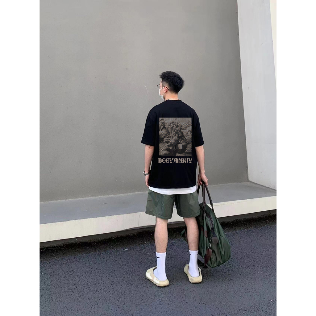 PEAR DODO peardodo Áo thun cổ tròn in họa tiết hip hop thời trang mùa hè