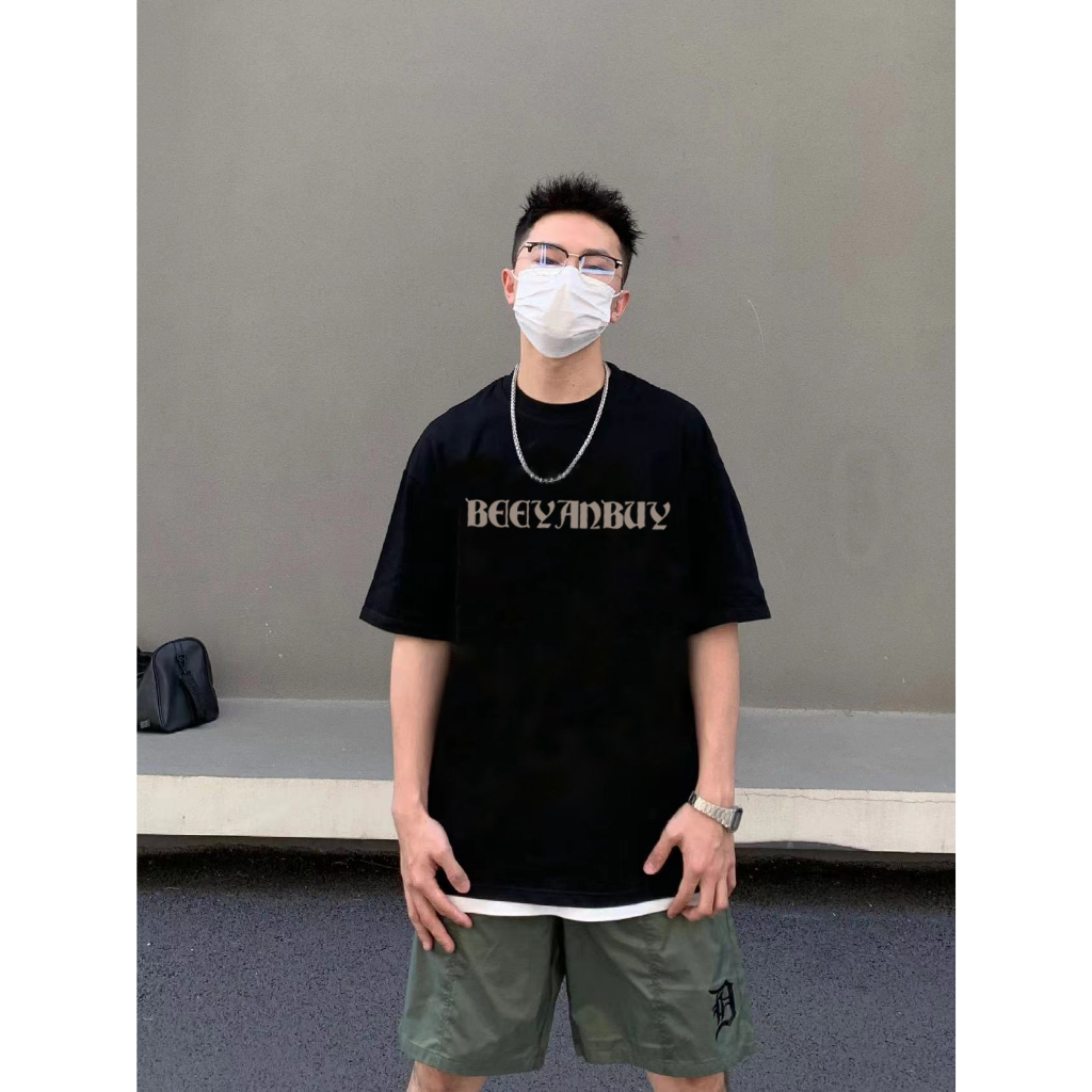 PEAR DODO peardodo Áo thun cổ tròn in họa tiết hip hop thời trang mùa hè