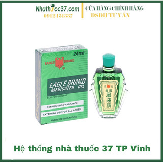 Eagle Brand medicated oil - Dầu gió xanh con Ó Singapo xoa bóp giảm đau, giảm cảm cúm, cảm lạnh. Hàng chính hãng