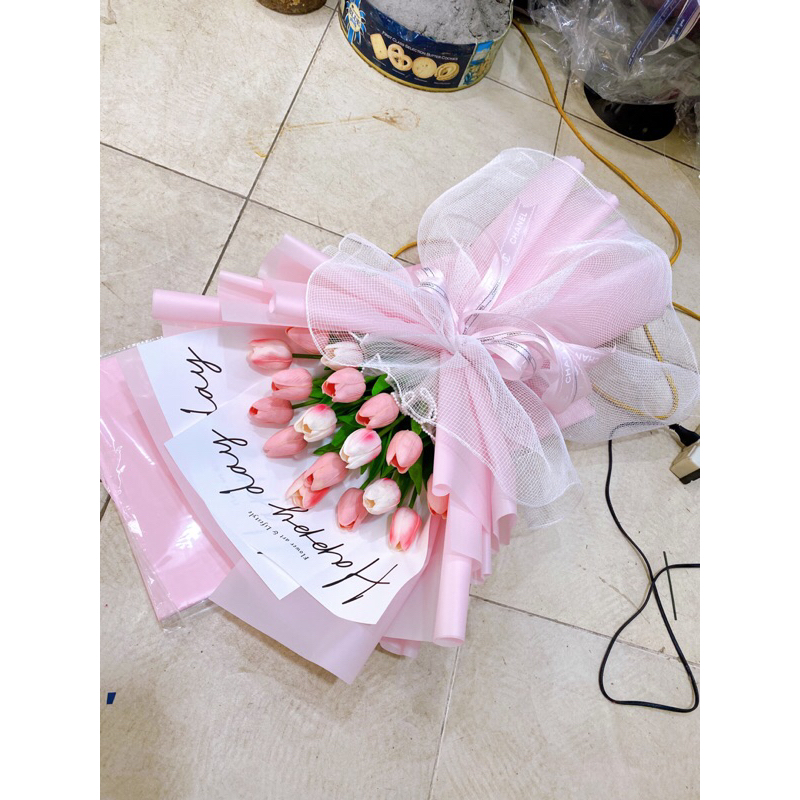 BÓ HOA TULIP MIX 17 BÔNG