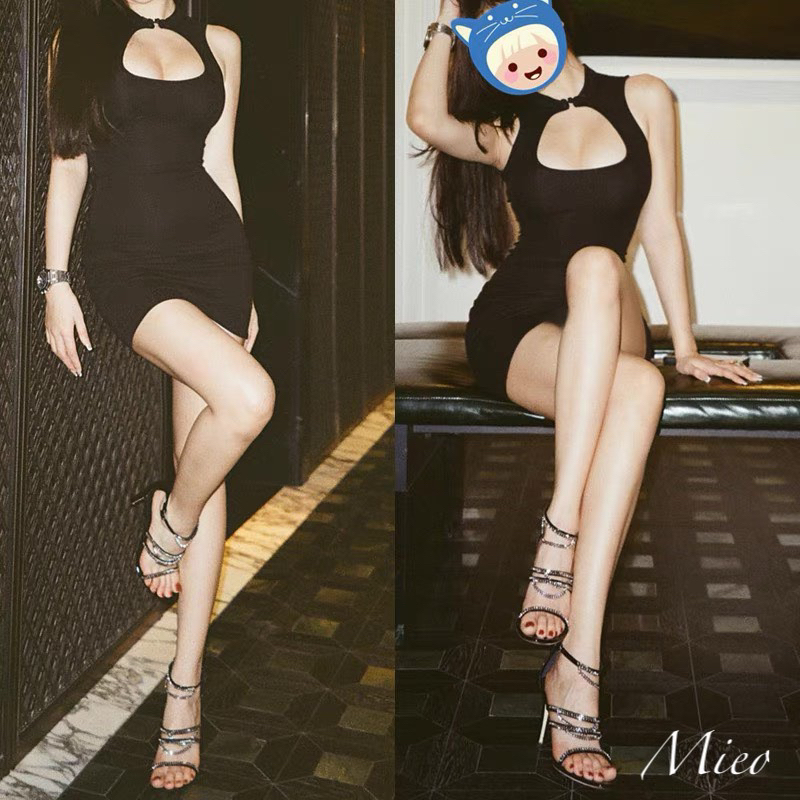 Sandal cao gót quai xích qccc fullbox