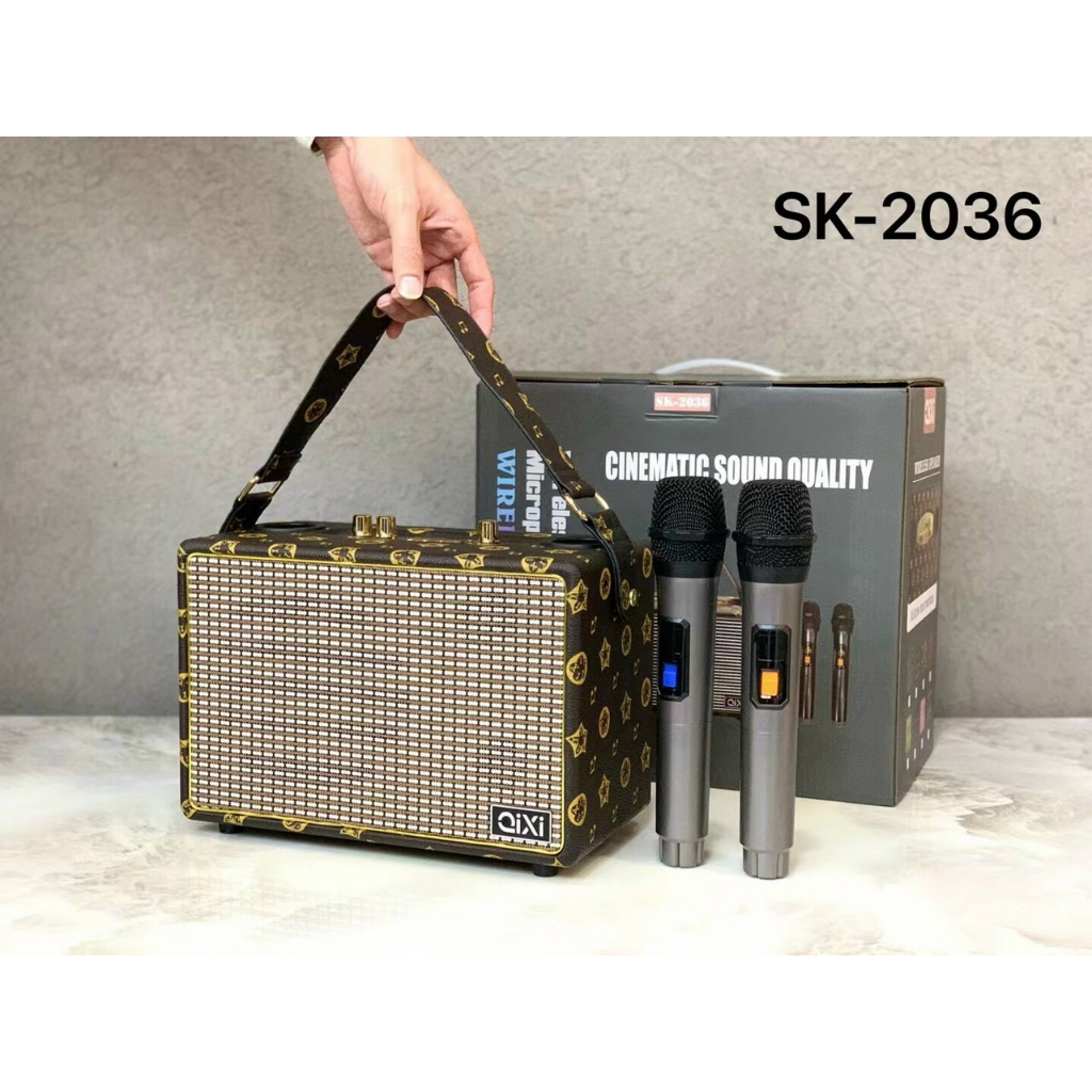 Loa Bluetooth karaoke SK 2036 nhiều màu - Loa Bluetooth karaoke xách tay di động KIMISO T1S