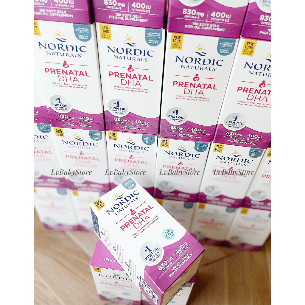 Viên uống Nordic Naturals Prenatal DHA bổ sung Omega-3 cho mẹ bầu/ sau sinh