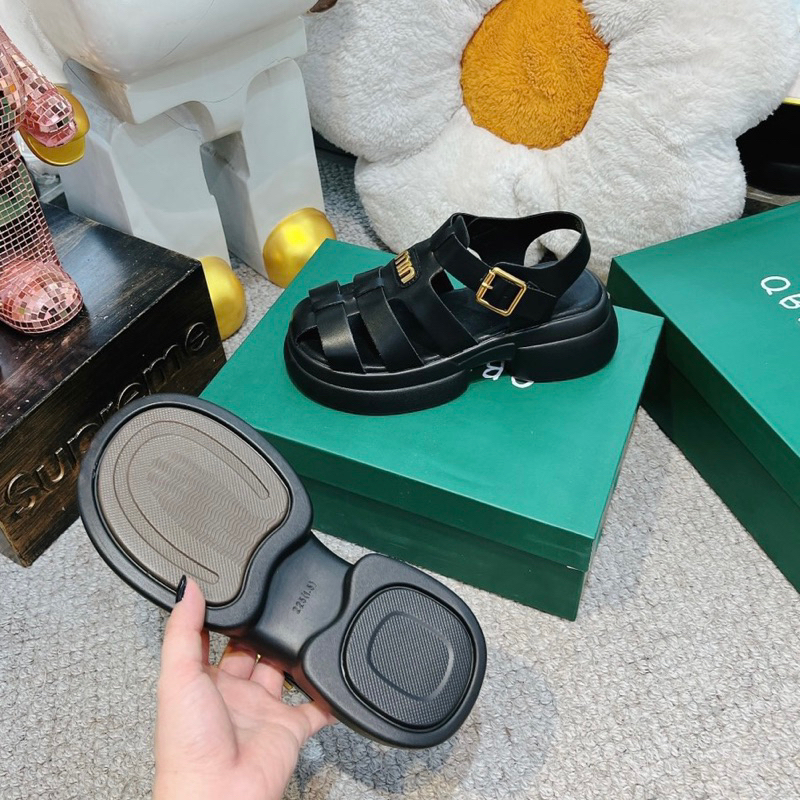 Sandal rọ miumiu qbeyral nâng đế fullbox