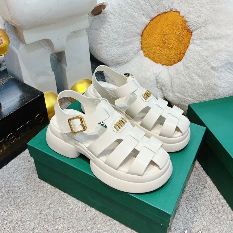 Sandal rọ miumiu qbeyral nâng đế fullbox