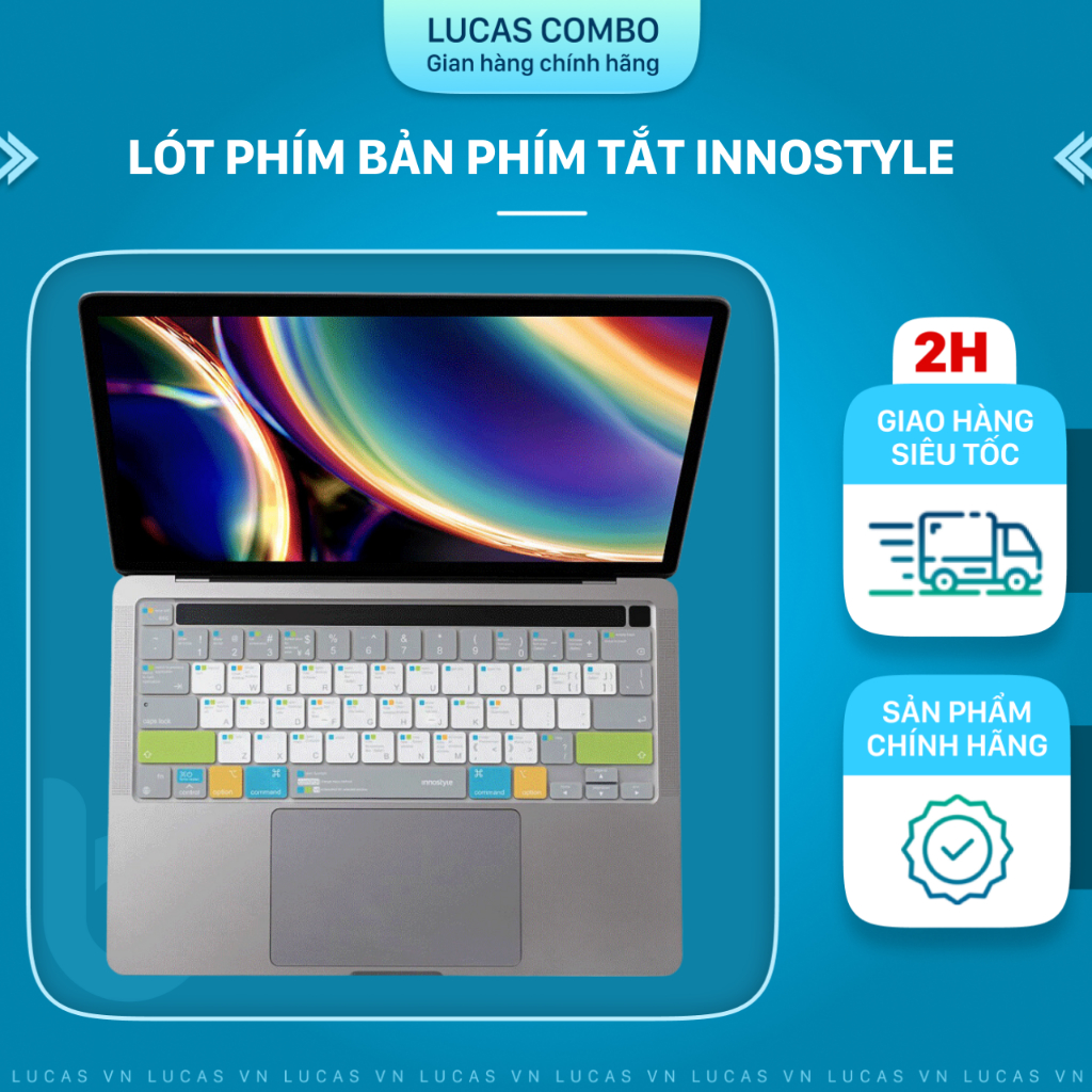 Lót Phím Macbook Bản Phím Tắt Mac OS Innostyle Keyguard Navigator Chống Nước, Chống Bụi Bẩn, Giúp Làm Quen Với M OS