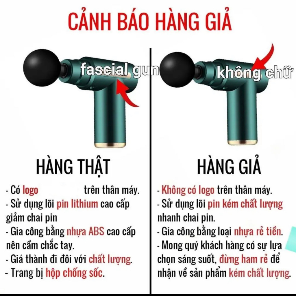 Máy massage cầm tay - súng massage cầm tay 4 đầu 6 chế độ.