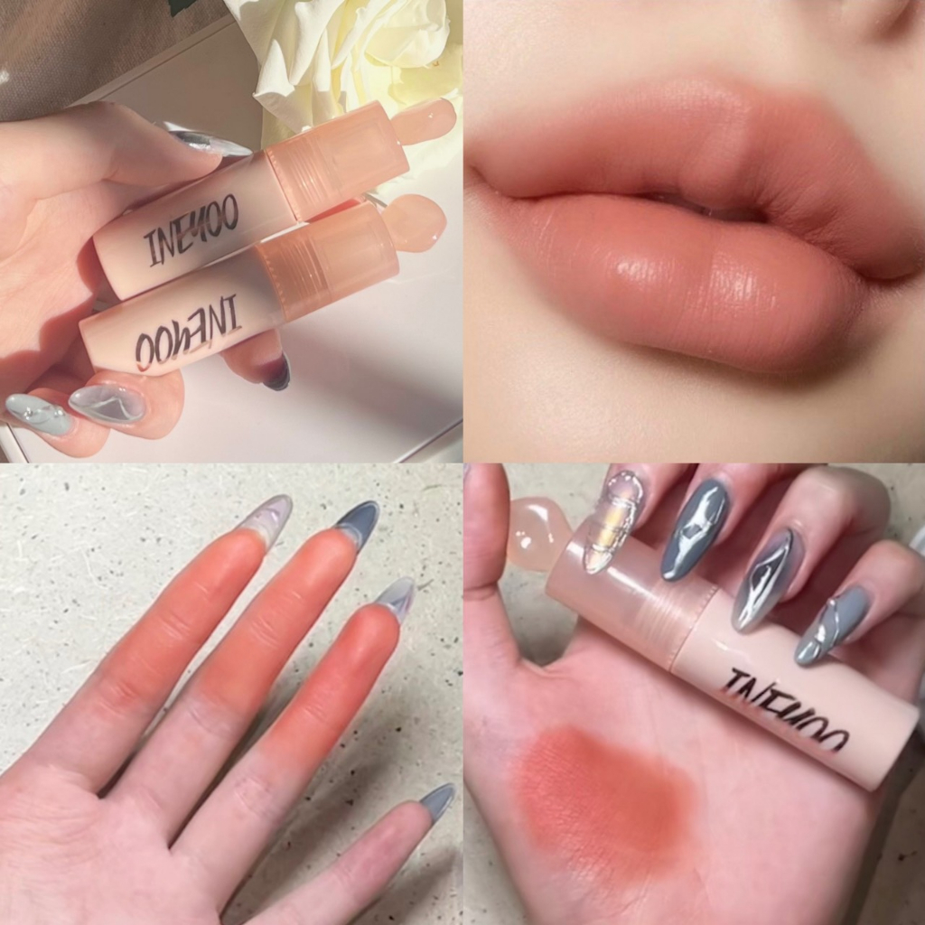 Son Kem INEYOO Cream Lipgloss vỏ hồng mềm mịn môi như nhung Chính Hãng