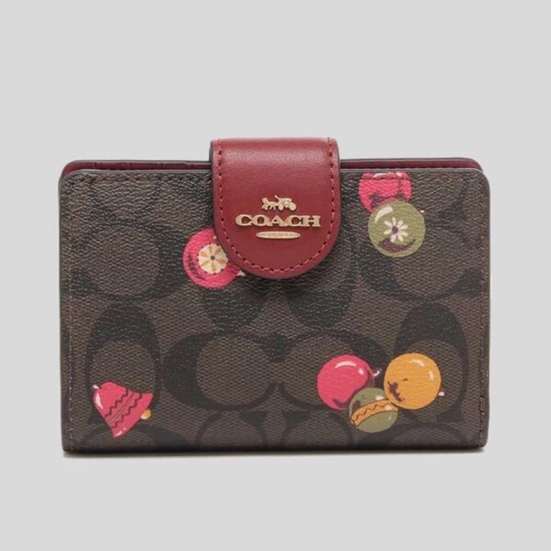 VÍ COACH GÀI Medium Corner Zip